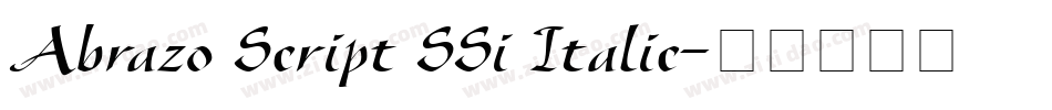 Abrazo Script SSi Italic字体转换